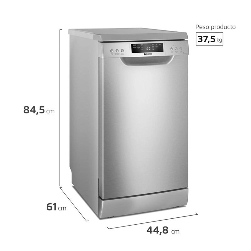 LAVAVAJILLAS FENSA 9 CUBIERTOS EXPERIENCE CARE 9 SZ INOX PROGRAMA ECONOMICO Y PANEL DIGITAL - 4