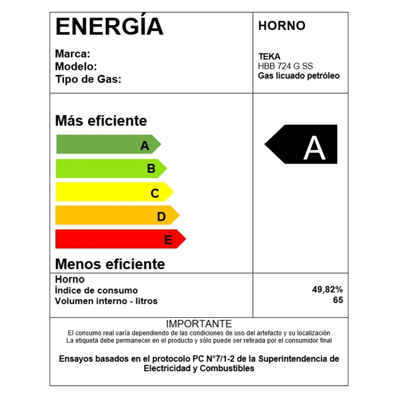 HORNO A GAS TEKA HBB 724 G SS LPG - 11