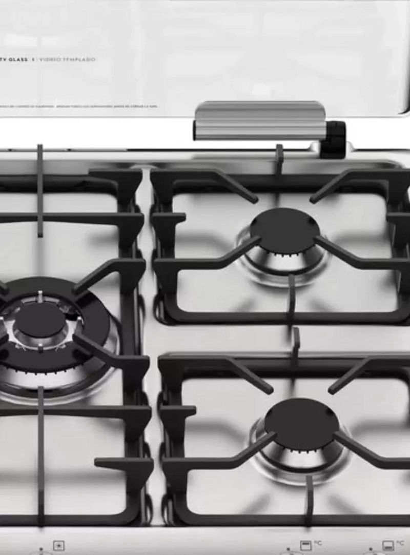 COCINA A GAS FENSA DOBLE HORNO 76 DBT NEGRA - 6