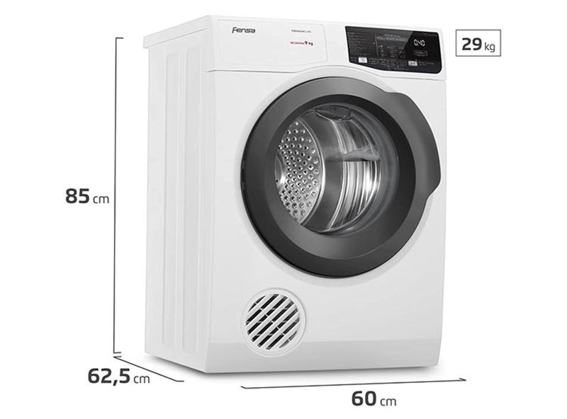 SECADORA DE ROPA POR VENTILACION FENSA PREMIUM CARE 9D 9 KG - 5