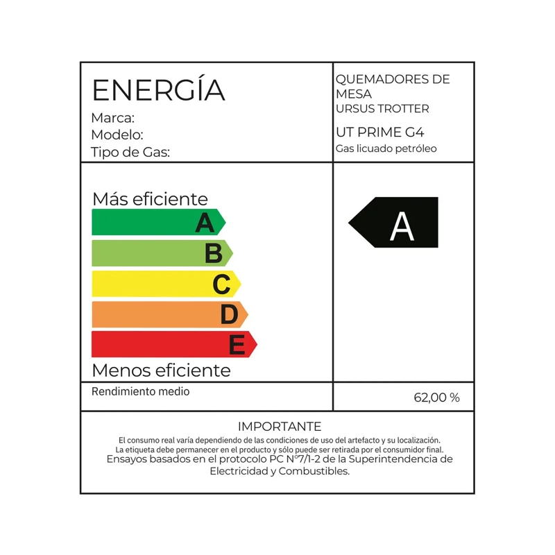 ENCIMERA A GAS LICUADO 4 QUEMADORES PRIME G4 - 9