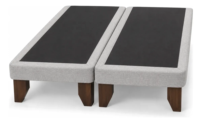 BASE CAMA EUROPEA KING DIVIDIDA GRIS CLARO 180X200 CM - 2