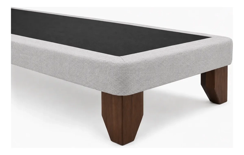 BASE CAMA EUROPEA KING DIVIDIDA GRIS CLARO 180X200 CM - 3