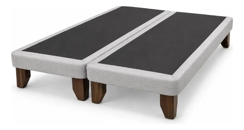 BASE CAMA EUROPEA KING DIVIDIDA GRIS CLARO 180X200 CM - 4