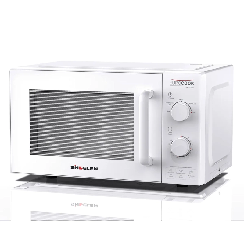 MICROONDAS ANALOGO SINDELEN BLANCO MM-220BL 20 LT - 2