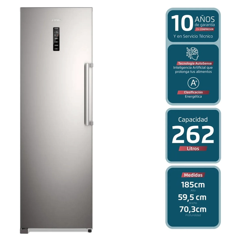 FREEZER CONGELADOR TWIN FENSA INOX FTI4S 262 LITROS - 5