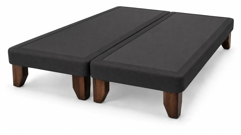BASE CAMA EUROPEA 2 PLAZAS BASE DIVIDIDA NEGRA 200 CM - 2