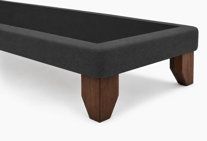 BASE CAMA EUROPEA 2 PLAZAS BASE DIVIDIDA NEGRA 200 CM - 3