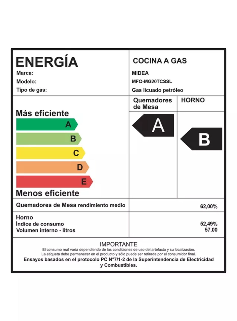 COCINA A GAS MIDEA 4 QUEMADORES MFO-MG20TCSSL - 9