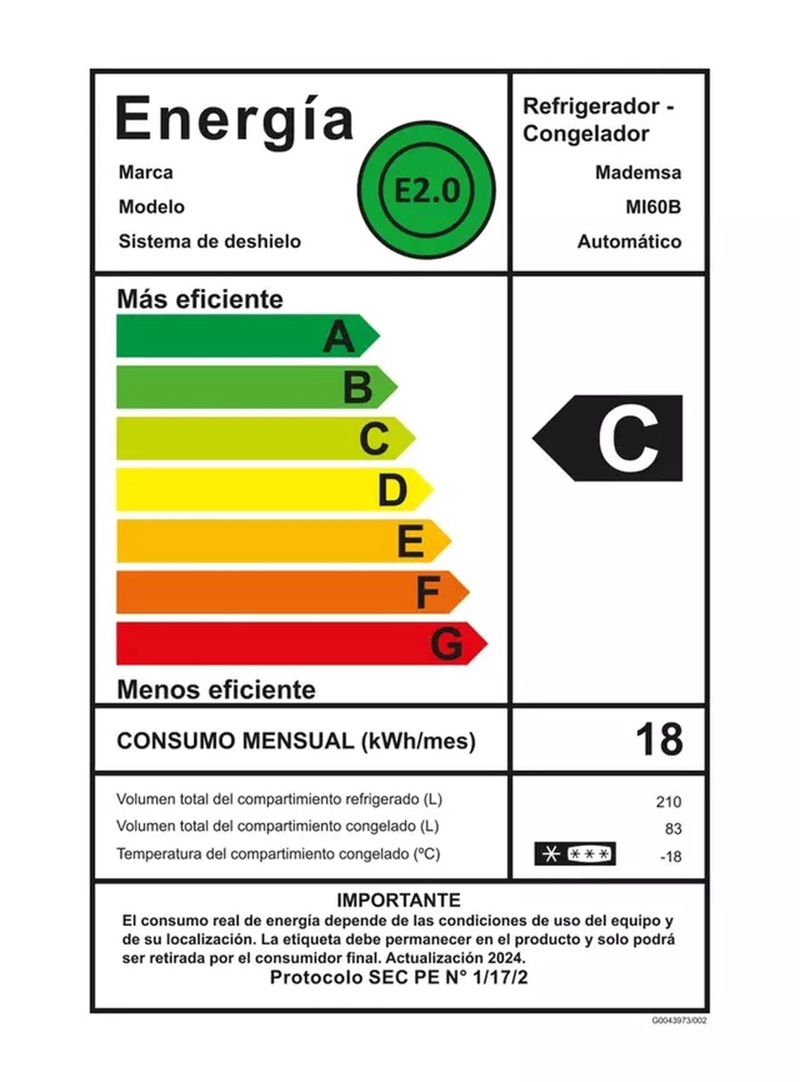 REFRIGERADOR MADEMSA BOTTOM FREEZER NO FROST 293 LITROS MI60B - 8