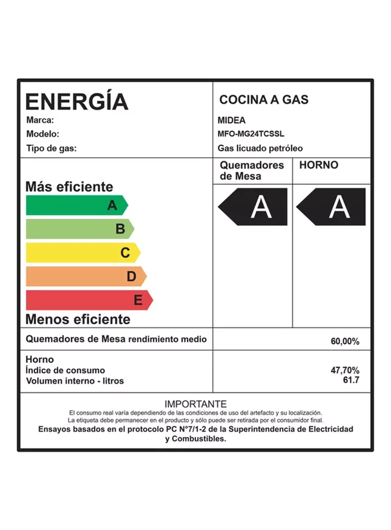 COCINA A GAS MIDEA 4 QUEMADORES MFO-MG24TCSSL SILVER - 6