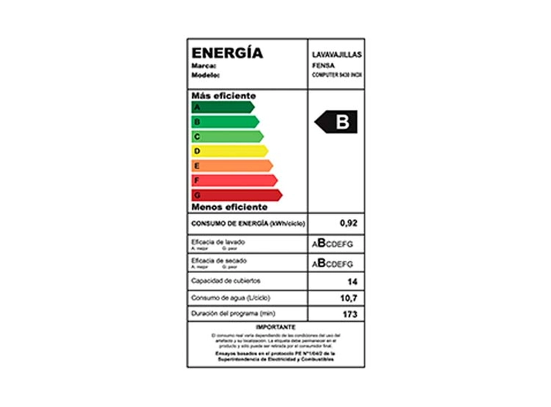LAVAVAJILLAS FENSA COMPUTER 9430 INOX - 7