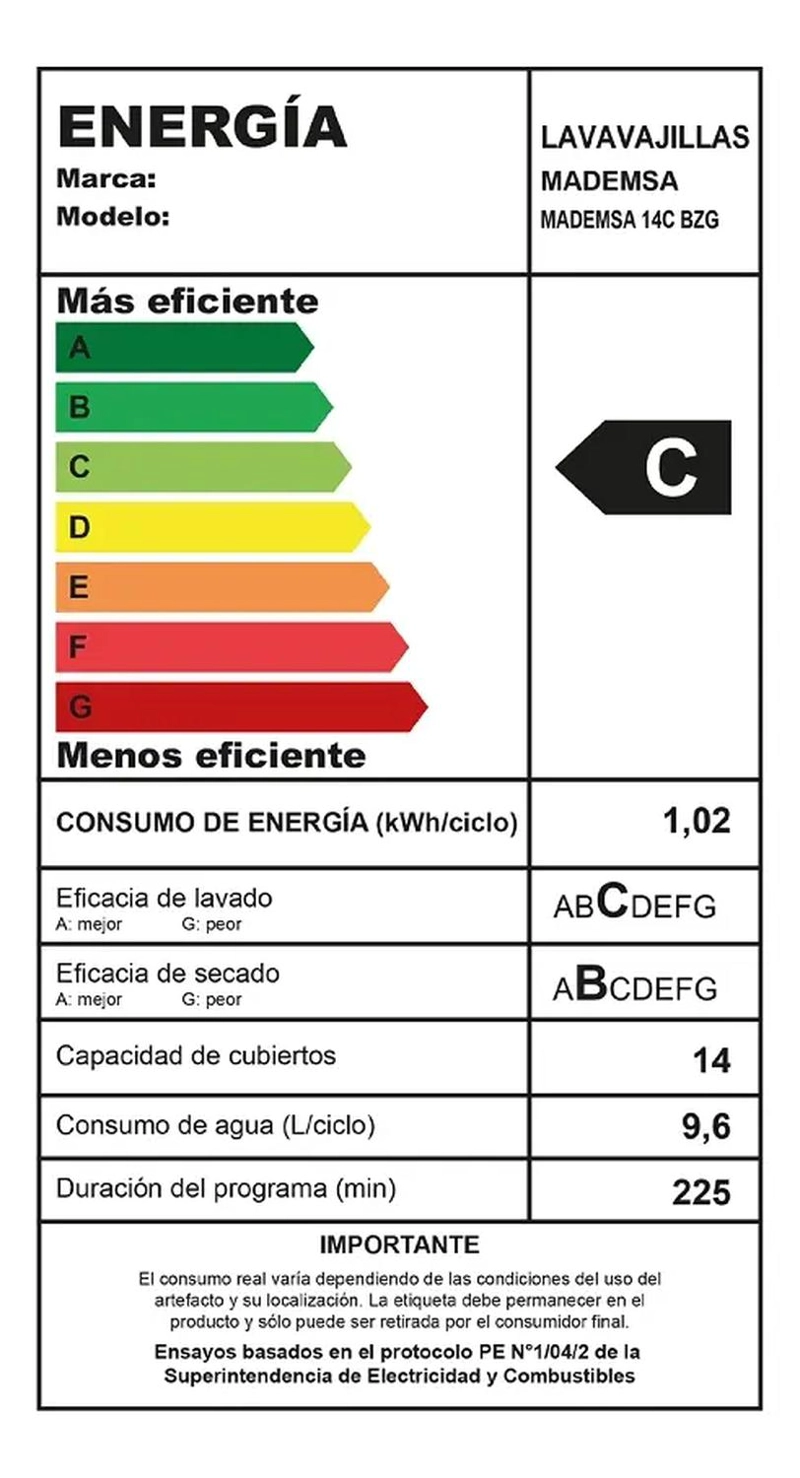 LAVAVAJILLAS MADEMSA 14 C CUBIERTOS BLANCO 14 BZG - 6