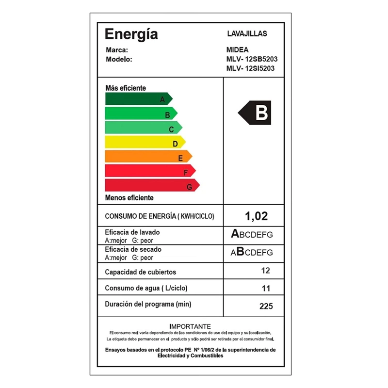 LAVAVAJILLAS 12 CUBIERTOS INOX MIDEA MLV-12SI5203 - 6