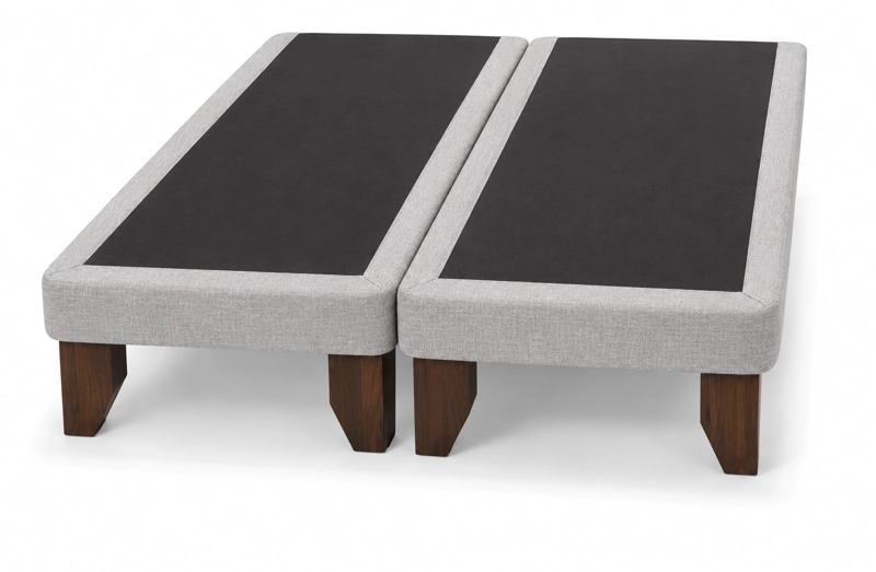 BASE DE CAMA EUROPEA 2 PLAZAS BASE DIVIDIDA 200 CM GRIS CLARO - 2