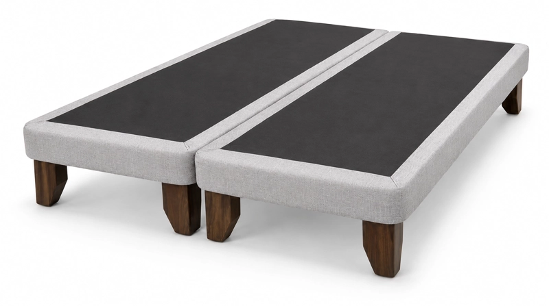 BASE DE CAMA EUROPEA 2 PLAZAS BASE DIVIDIDA 200 CM GRIS CLARO - 3