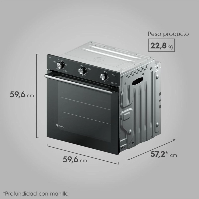 HORNO EMPOTRABLE ELE CTRICO ELECTROLUX 80L EFFICIENT CON PERFECTCOOK OE8EL - 4