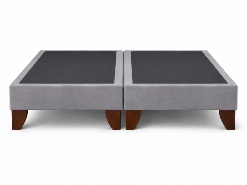 BASE DE CAMA EUROPEA 2 PLAZAS DIVIDIDA 190 CM LARGO - GRIS PLATA - 2