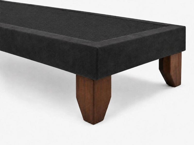 BASE DE CAMA EUROPEA 2 PLAZAS DIVIDIDA 190 CM LARGO - NEGRO - 2