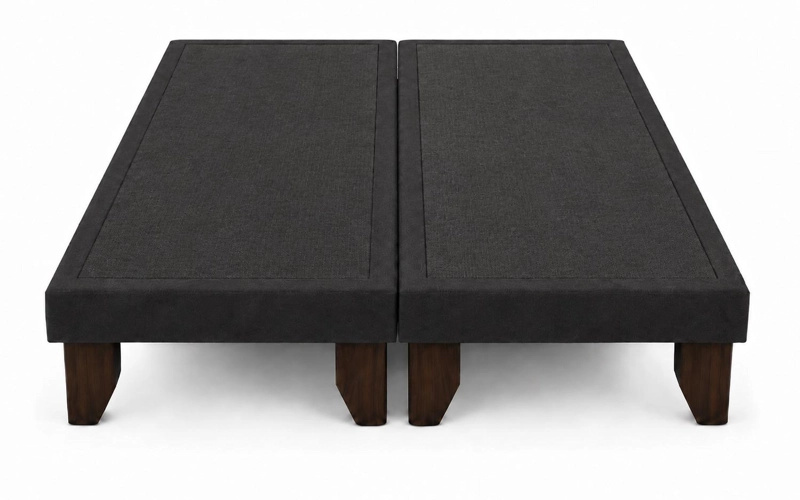 BASE DE CAMA EUROPEA 2 PLAZAS DIVIDIDA 190 CM LARGO - NEGRO - 3