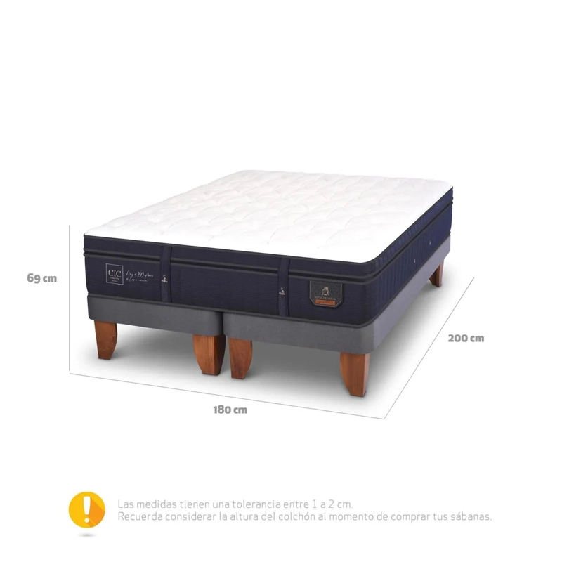 CAMA EUROPEA CIC KING SUPER PREMIUM GRIS - 8