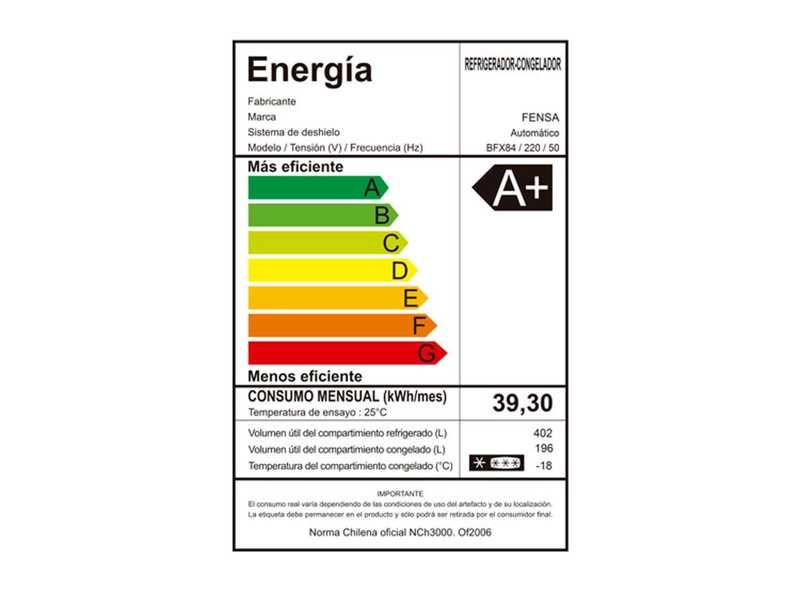 REFRIGERADOR FENSA BOTTOM FREEZER NO FROST 598 LITROS INOX BFX84 - 4