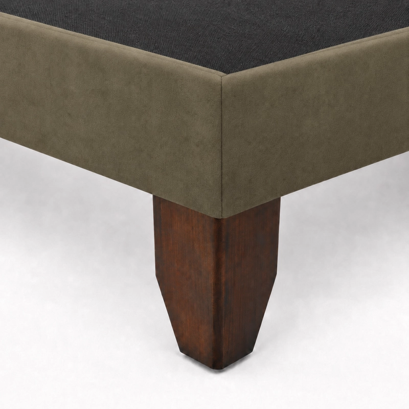 BASE DE CAMA EUROPEA 2 PLAZAS DIVIDIDA VERDE OLIVA 190 CM LARGO - 3