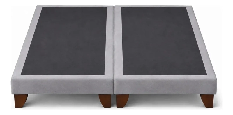 BASE DE CAMA EUROPEA KING DIVIDIDA GRIS PLATA - 1