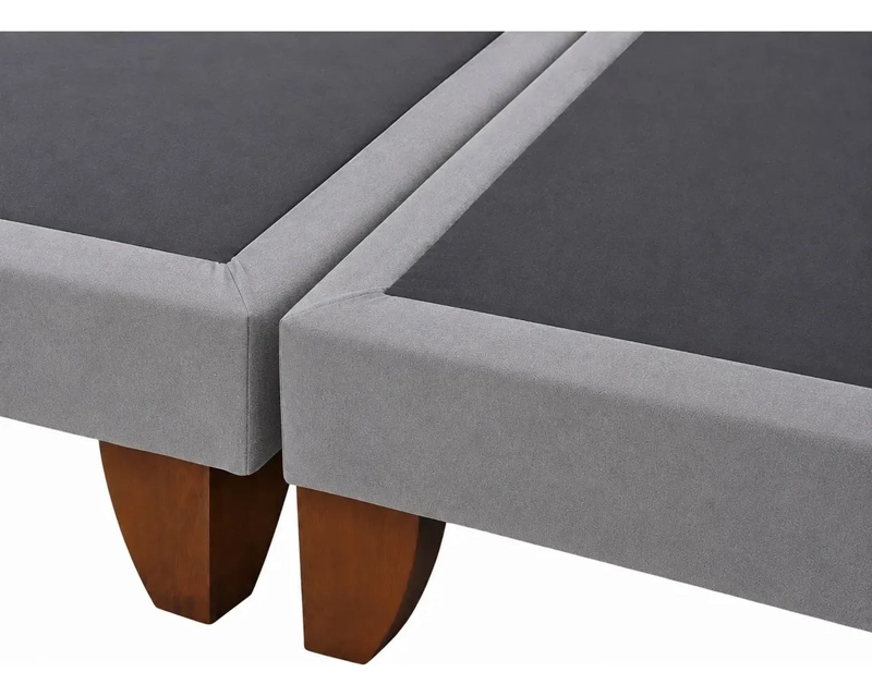 BASE DE CAMA EUROPEA KING DIVIDIDA GRIS PLATA - 3