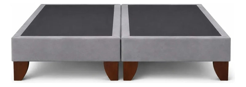 BASE DE CAMA EUROPEA KING DIVIDIDA GRIS PLATA - 4