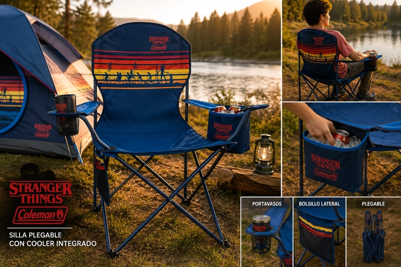 SILLA PLEGABLE COLEMAN STRANGER THINGS CON COOLER INTEGRADO - 7