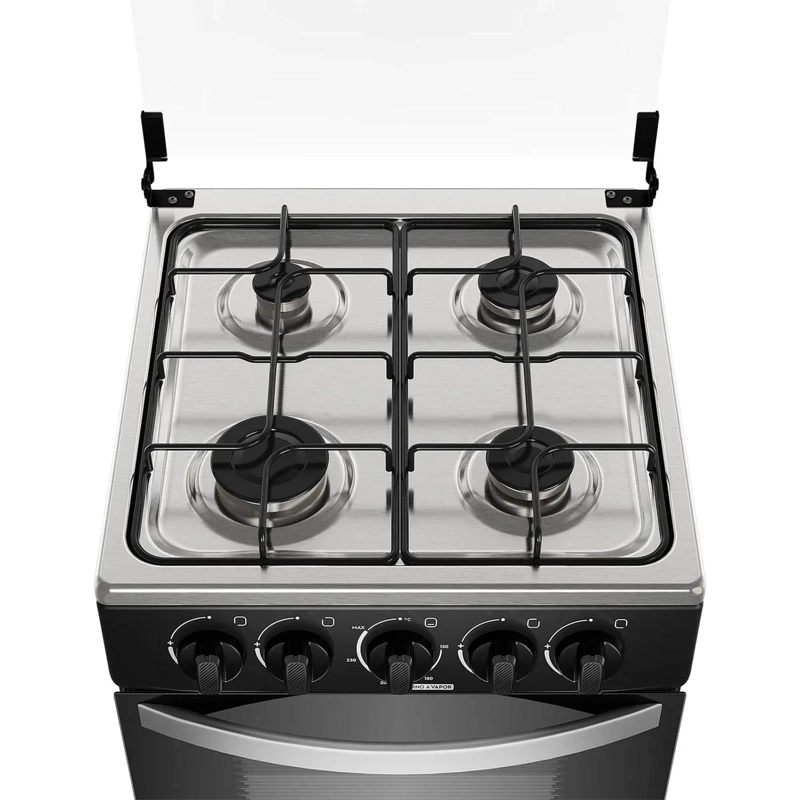 COCINA A GAS MADEMSA 4 PLATOS LIMPIA FACIL FM4IP - NEGRO - 3