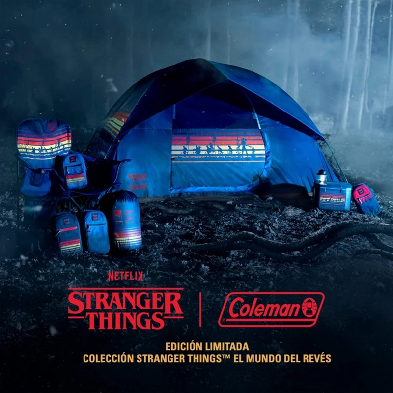 SOFT COOLER COLEMAN STRANGER THINGS 6 LATAS AZUL MARINO - 7