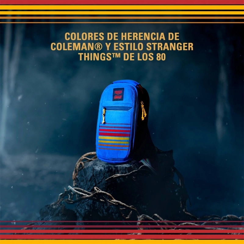 SOFT COOLER COLEMAN STRANGER THINGS 6 LATAS AZUL MARINO - 8