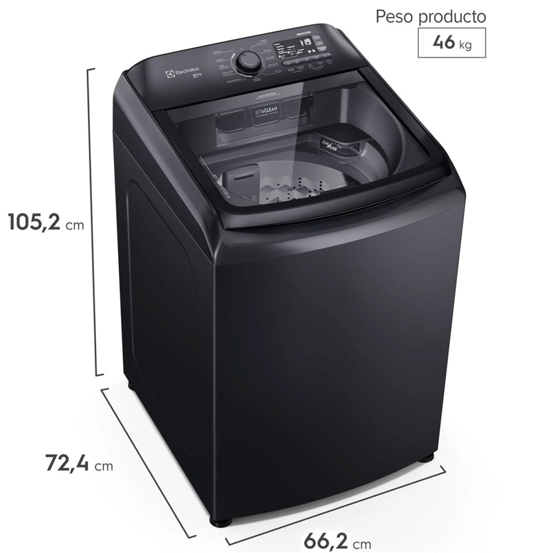 LAVADORA AUTOMATICA ELECTROLUX 21KG CARGA SUPERIOR EXPERT LEB21 - 5