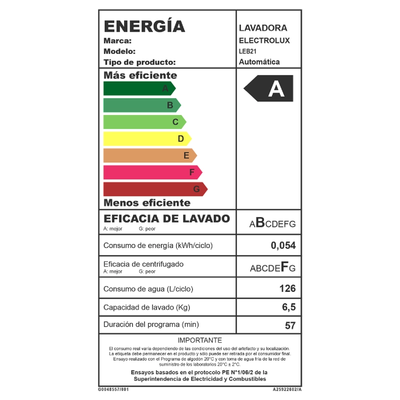 LAVADORA AUTOMATICA ELECTROLUX 21KG CARGA SUPERIOR EXPERT LEB21 - 7