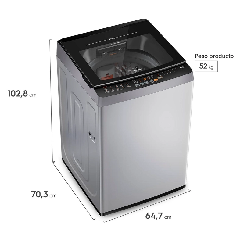LAVADORA CARGA SUPERIOR MADEMSA 20 KG MDWMT20S - 6