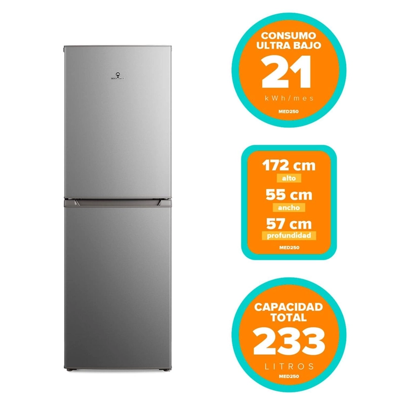 REFRIGERADOR BOTTOM FREEZER MADEMSA MED250 248 LT FRIO DIRECTO - 4