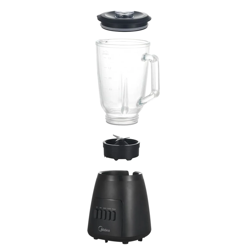 LICUADORA MIDEA 3 VELOCIDADES + PULSO 1.5 LITROS NEGRO MJ-BL6003BK - 4