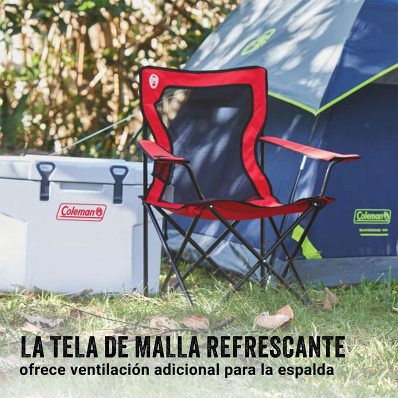 SILLA DE CAMPING COLEMAN QUAD COOLER ROJA - 5