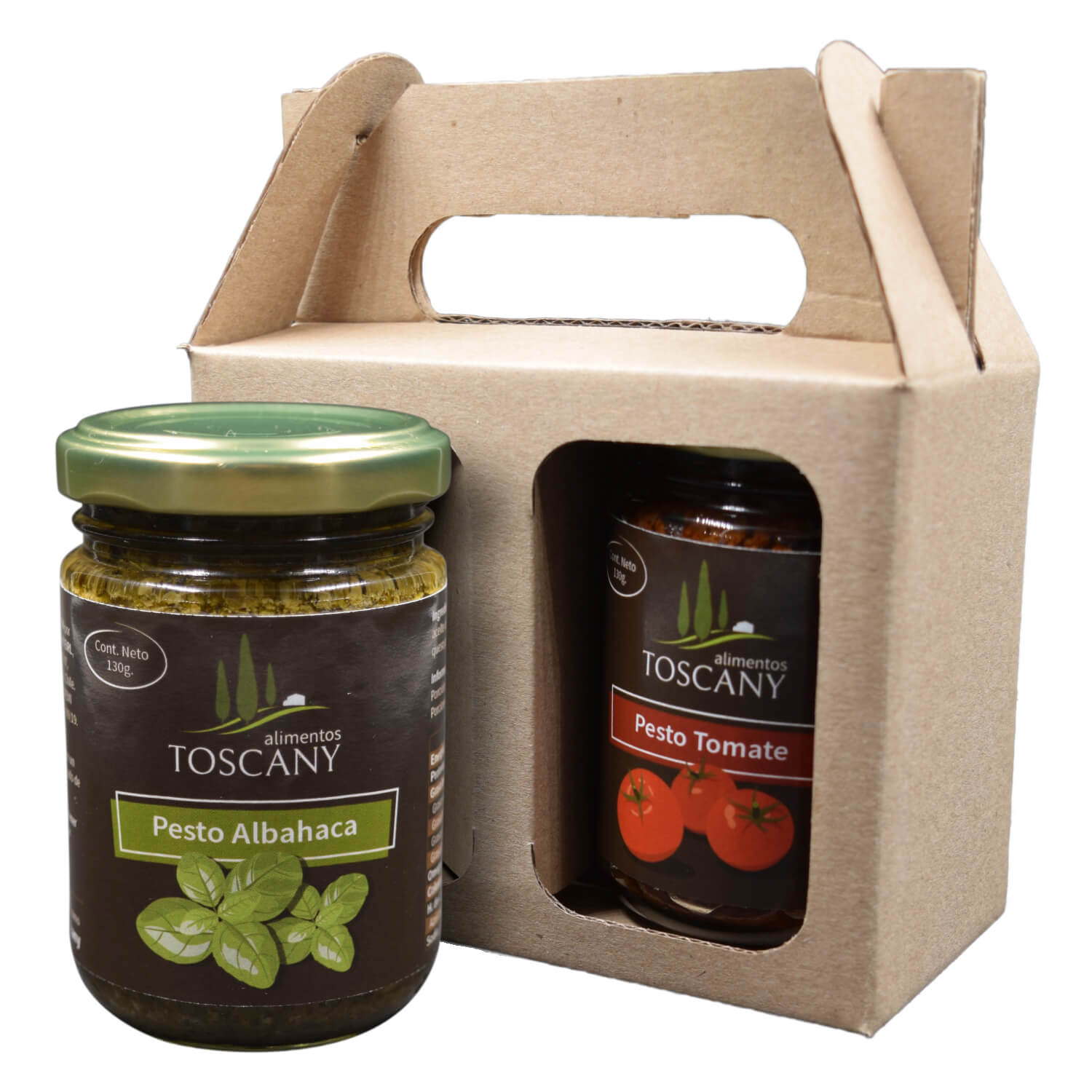 PACK DUO GOURMET PESTOS ALBAHACA Y TOMATE DESHIDRATADO - 3