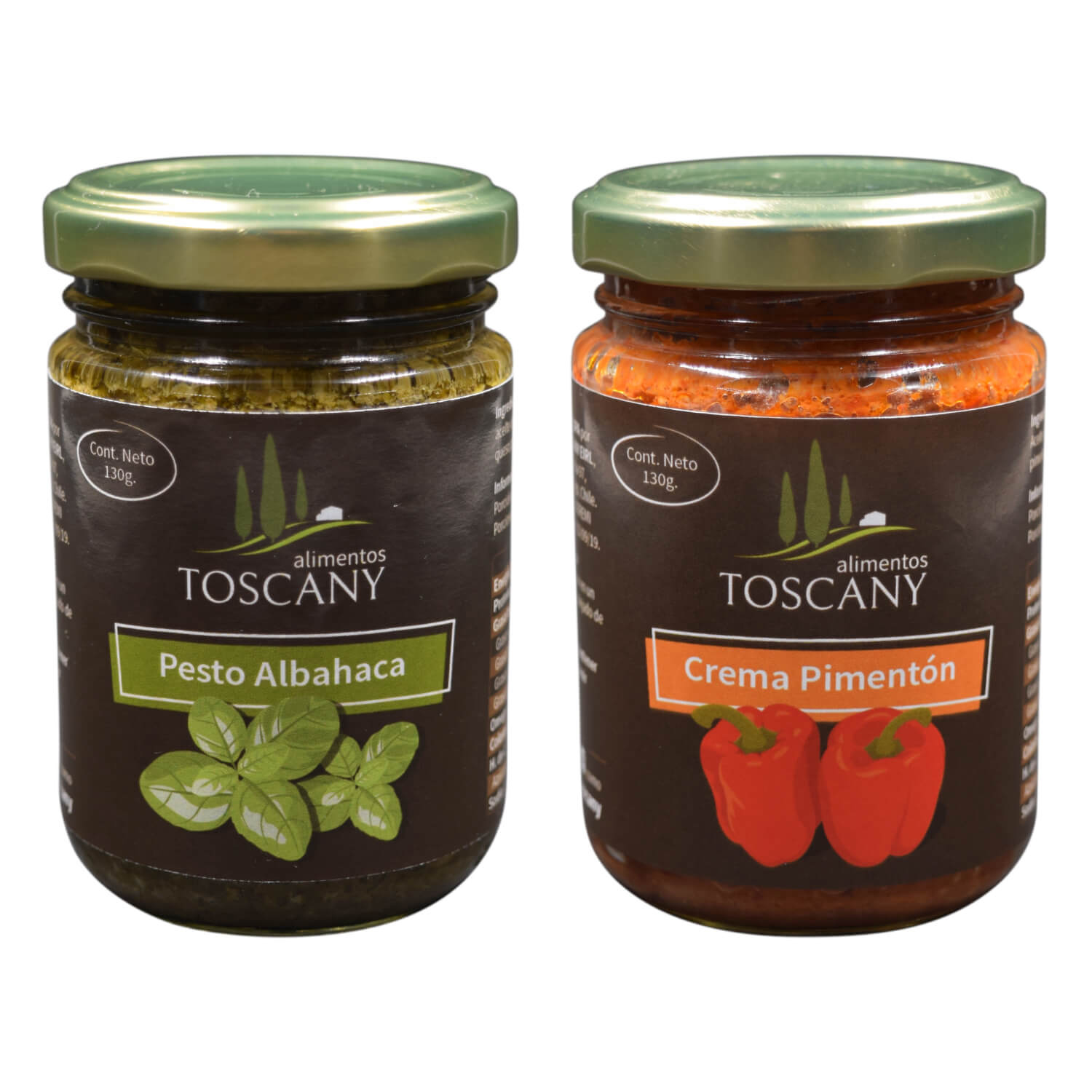 PACK DUO GOURMET PESTOS ALBAHACA Y PIMENTÓN ASADO - 1