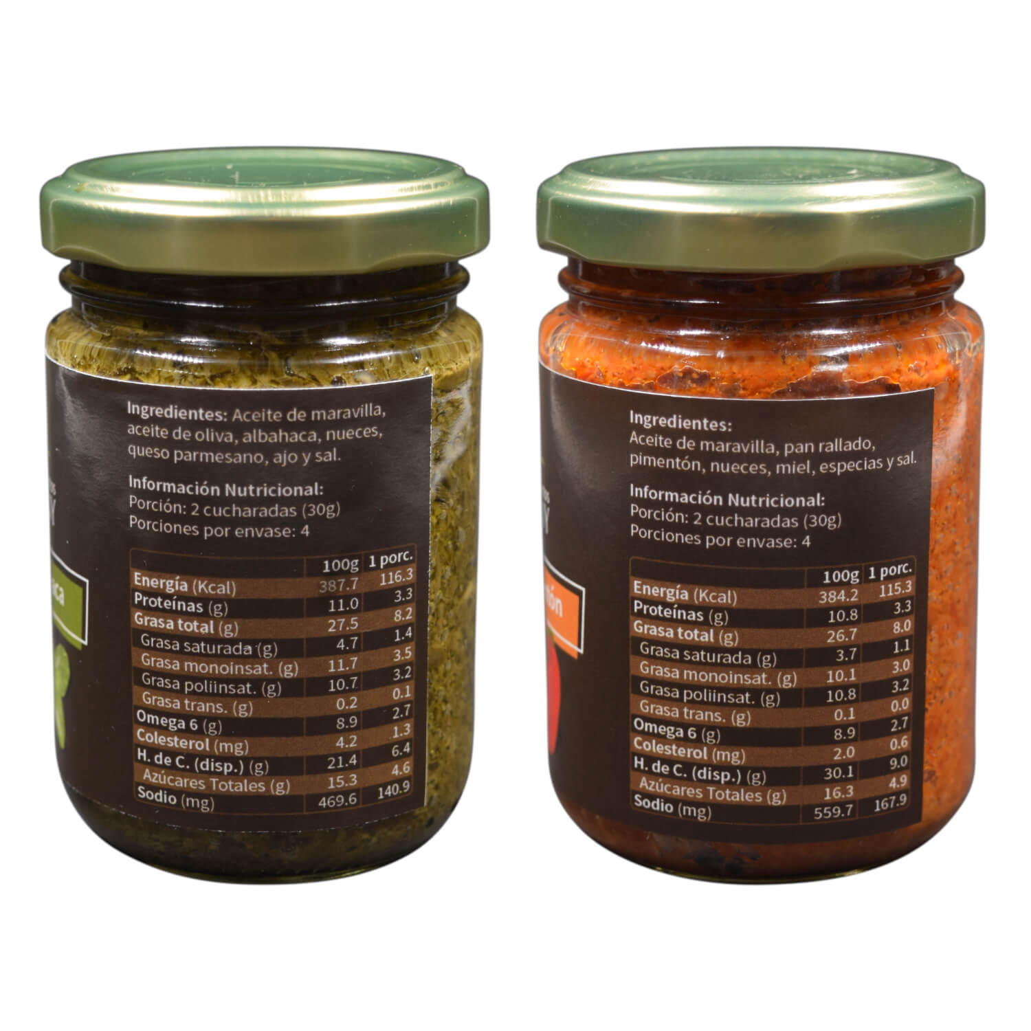 PACK DUO GOURMET PESTOS ALBAHACA Y PIMENTÓN ASADO - 2