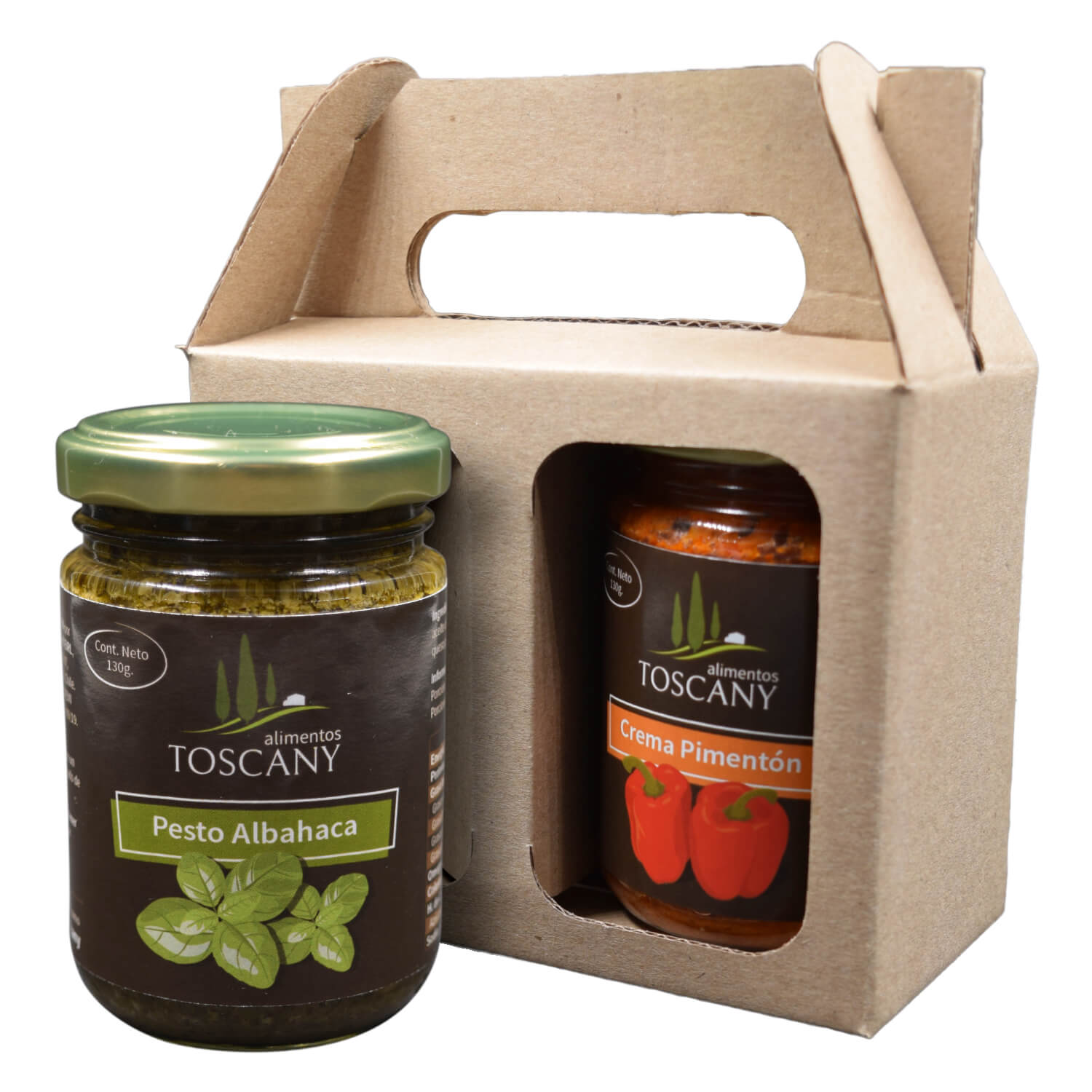 PACK DUO GOURMET PESTOS ALBAHACA Y PIMENTÓN ASADO - 3