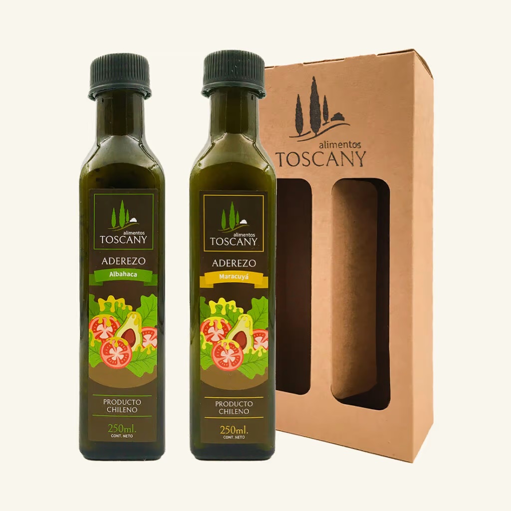 Pack Dúo Aderezos Toscany para ensaladas - Maracuyá + Albahaca - 1