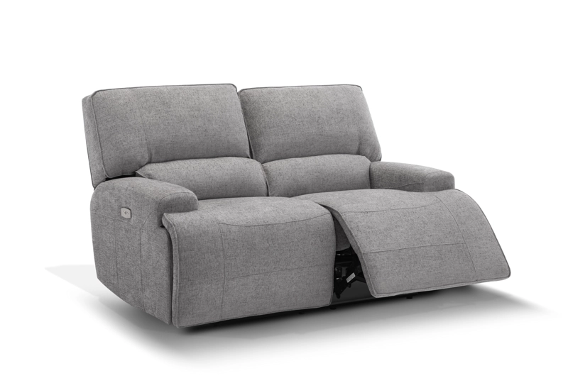 SOFÁ ROSEN JAGGER 2 CUERPOS GRIS RECLINABLE ELÉCTRICO - 1