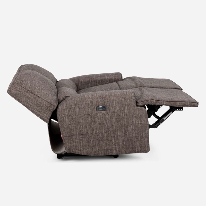 SOFÁ ROSEN JAGGER 2 CUERPOS TAUPE RECLINABLE ELÉCTRICO - 6