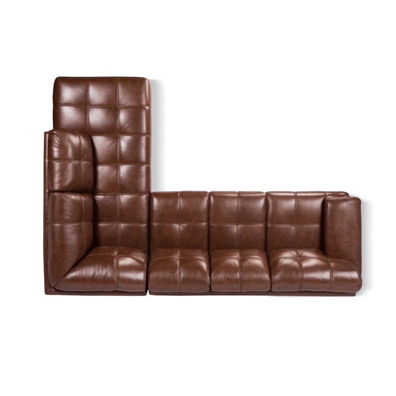 SOFA SECCIONAL ROSEN 6974  DERECHO CUERO CARAMELO - 3