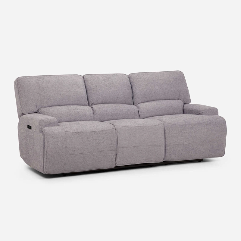 SOFÁ RECLINABLE ROSEN JAGGER 3 CUERPOS GRIS ELÉCTRICO - 1