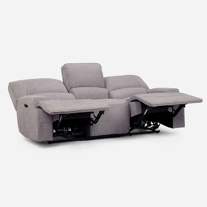 SOFÁ RECLINABLE ROSEN JAGGER 3 CUERPOS GRIS ELÉCTRICO - 2